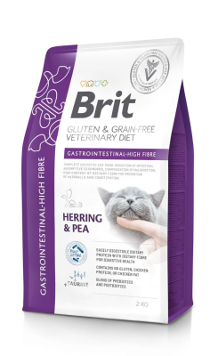 VetDiet Cat Gastrointestinal High Fibre - сухий дієтичний корм з підвищеним вмістом клітковини з оселедцем для котів із розладами травлення